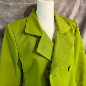 Talbots Women's S Lime Green Double-Breasted Jacket Blazer Preppy Classic
